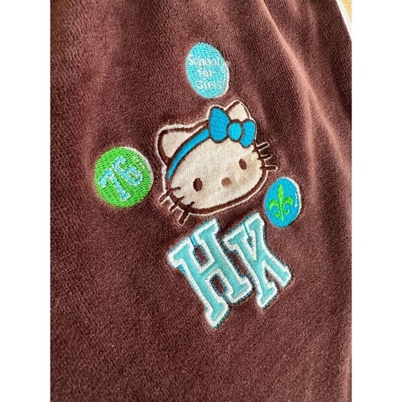 Y2k Hello Kitty Chocolate Brown Blue Tracksuit Jacket & Bottoms Girls 14/16 - Picture 8 of 15